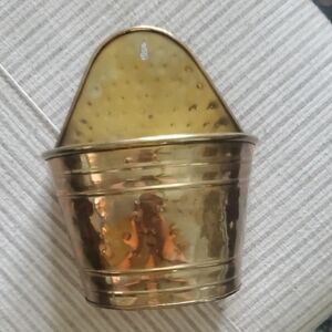 Vintage Brass Wall Pocket